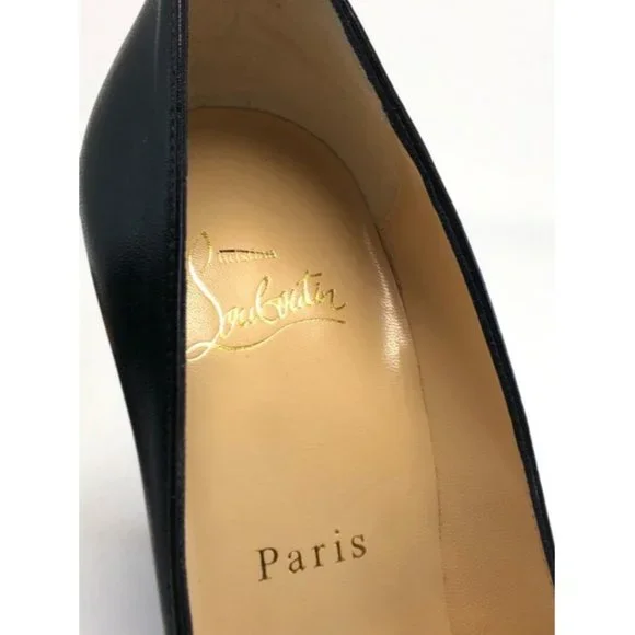 CHRISTIAN LOUBOUTIN Pigalle Follies 100mm Shiny Nappa Leather Pumps EU:36.5